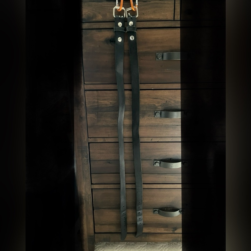 Two 100% Leather Belts